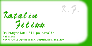 katalin filipp business card